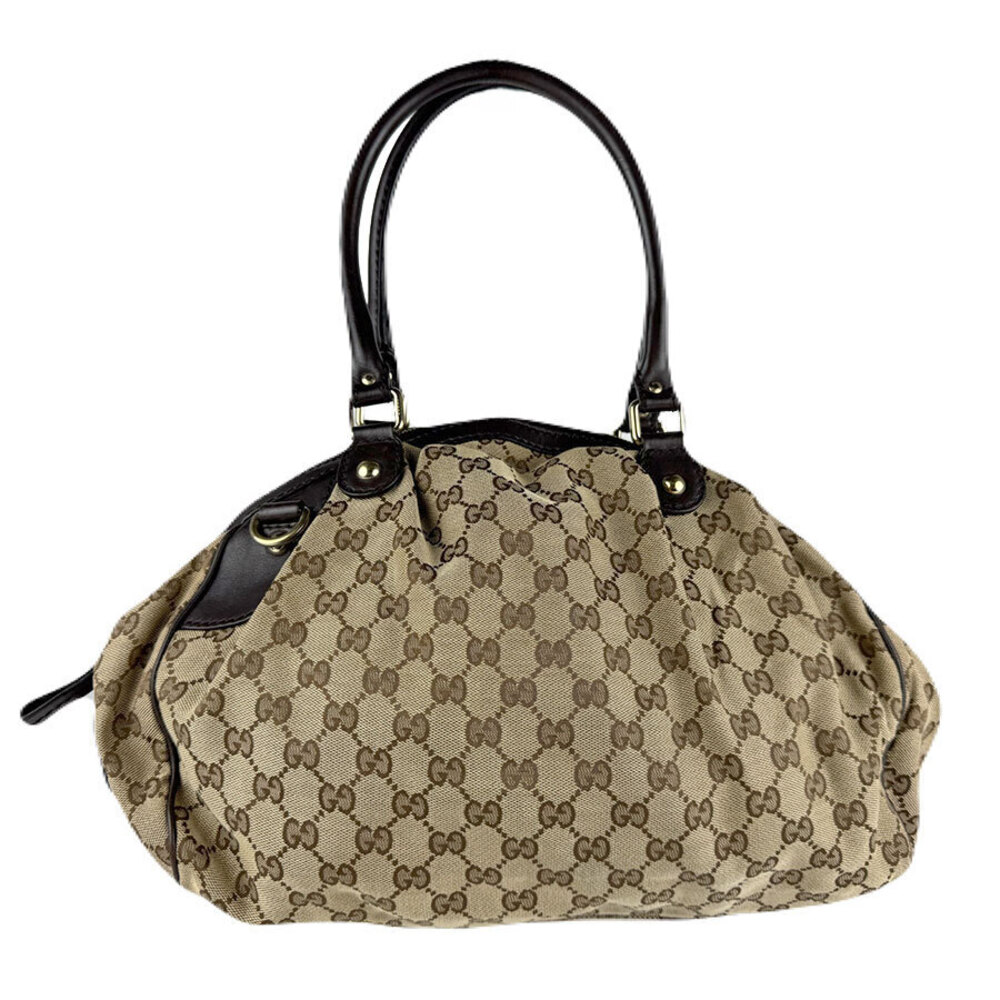 Gucci GG Canvas 2Way Shoulder Bag Brown